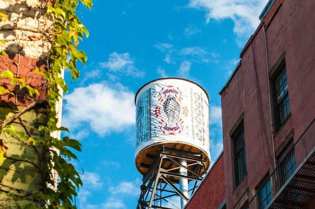 The Water Tank Project, Lorenzo Petrantoni, Water Means Life (2014), in SoHo, New York. Photo: courtesy the Water Tank Project.