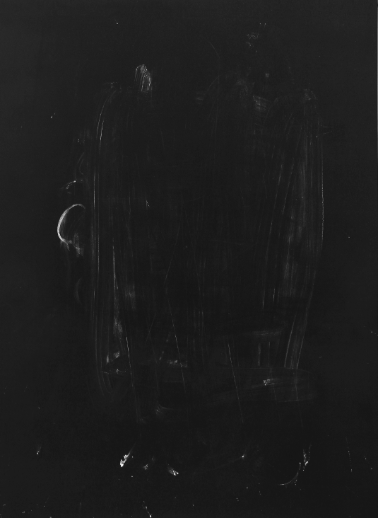 Vibeke Tandberg, Undo #6 (2003) Blackboard paint and bhalk on photograph mounted on aluminum 61.4 x 45.7 in. Photo: courtesy of the artist and OSL Contemporary, Oslo.