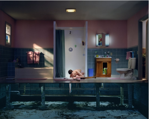 Gregory Crewdson, Untitled from "Twilight" (2001-02) Digital C print 48 x 60 in. Photo: courtesy of the artist and White Cube.