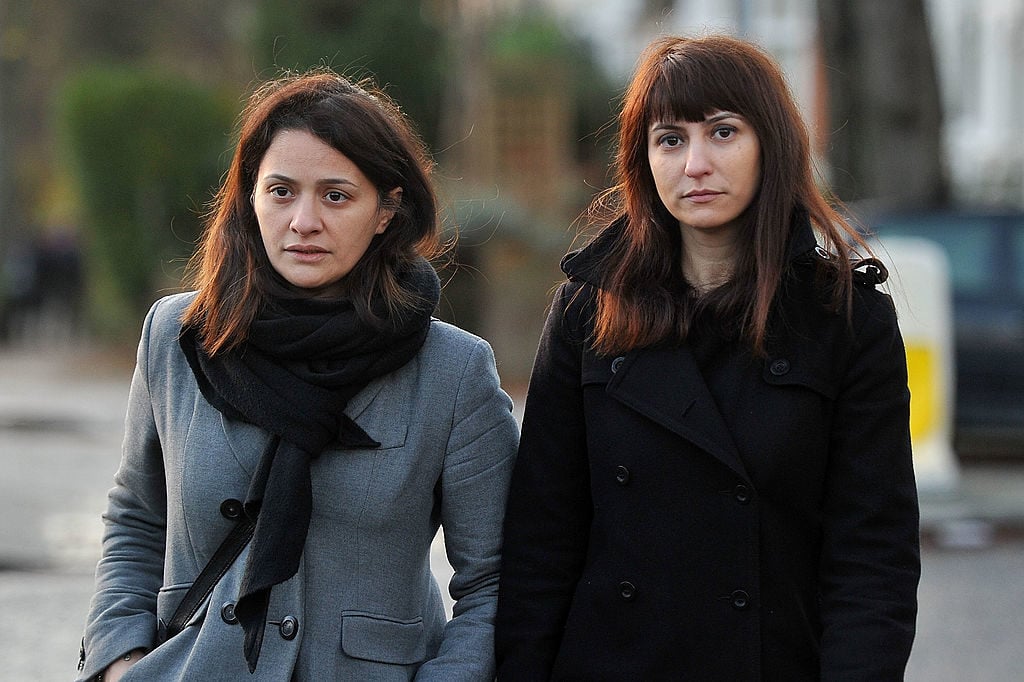 Elisabetta Grillo and Francesca Grillo arrive at Isleworth Crown Court on December 19, 2013. Photo by Bethany Clarke/Getty Images