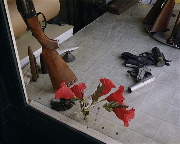 Stephen Shore, Gun and Locksmith 3rd Ave., Ashland, WI, July 10, 1973, (1973–2007) C-print  Photo: courtesy of the artist and Sprüth Magers.