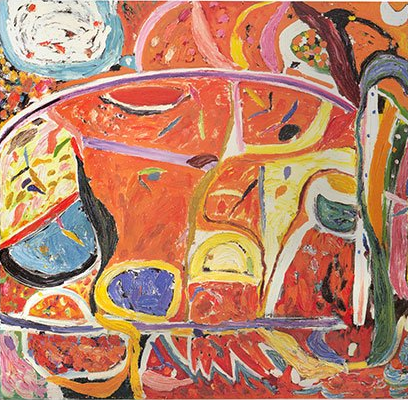 Gillian Ayres, Hazy Shade of Winter (1998-99) Oil on canvas 96 x 96 in. Photo: courtesy of the artist and the Alan Cristae Gallery.