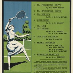Designer unknown. The Art of Tennis / And How to Play It (Ca. 1920)