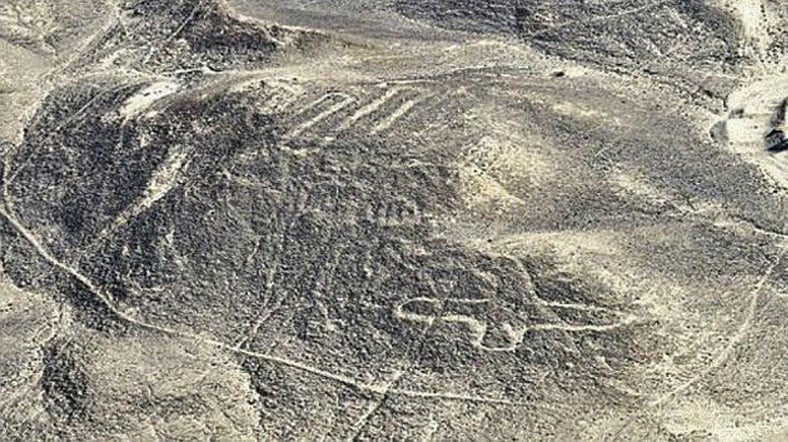 Newly discovered Nazca geoclyphs. Photo by Eduardo Herrán Gómez de la Torre.