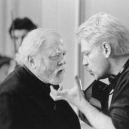 Richard Attenborough during the filming of "Hamlet" (1996)