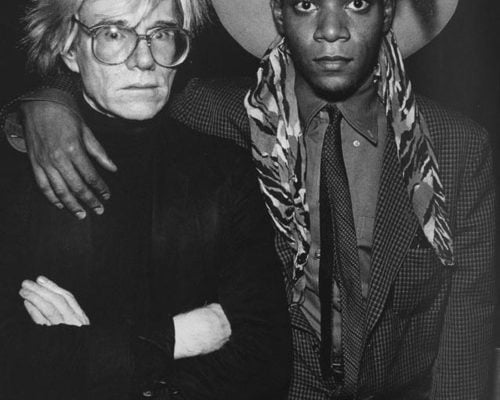 Andy Warhol with Jean-Michel Basquiat. Photo by Bob Adelman