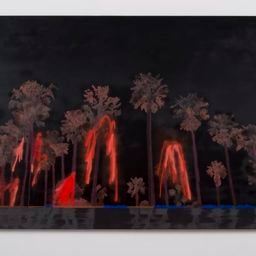 Whitney Bedford, "Black Lala Land / Red Fireworks" (2014)