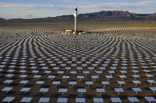 Artist research material for John Gerrard Solar's Reserve Tonopah, Nevada) (2014). Photo: SolarReserve.