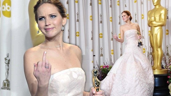 Jennifer Lawrence at the Oscars.