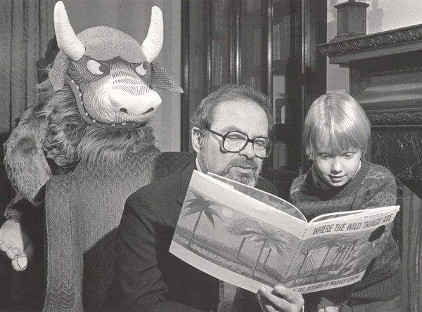 Maurice Sendak reads <em>Where the Wild Things Are</em> to a child. Photo: courtesy the estate of Maurice Sendak.