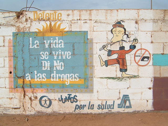 A Mexican anti-drug mural. Photo: Chris Martin, via Flickr.