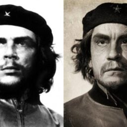 Alberto Korda, Che Guevara (1960), and Sandro Miller's version with John Malkovich.