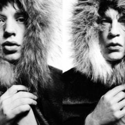 David Bailey, Mick Jagger “Fur Hood” (1964), and Sandro Miller's version with John Malkovich.