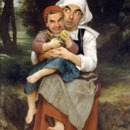 Rodney Pike, Mr. Bean in William-Adolphe Bouguereau, Bouguereau Breton Brother and Sister (1871).