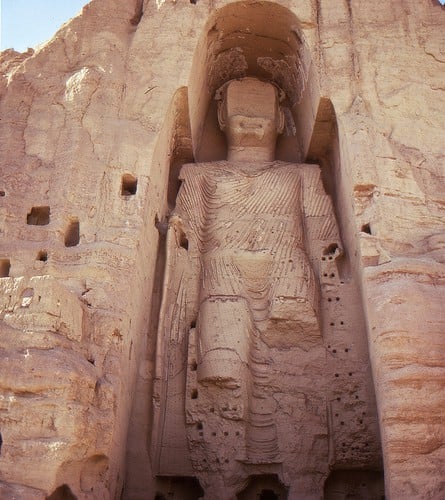 The Bamiyan Buddha in 1973. Photo: via Flickriver. 