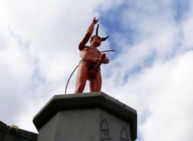 Vancouver's Satan statue. Photo: Jeremy Hunka, courtesy Global News.