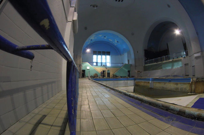 The Nazis turned Poznan’s Great Synagogue into a swimming pool. Photo courtesy of the Castle Culture Centre, Poznan.