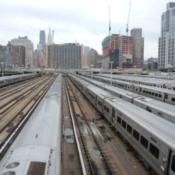 The view of the Hudson Yards from the High Line at the Rail Yards. Photo: Sarah Cascone.