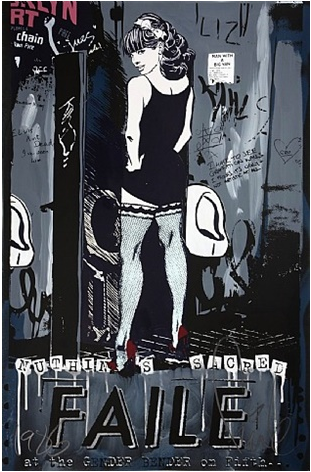 FAILE, Gender Bender, edition 10 (2012) Acrylic and screen print 38 x 25 in. Photo: courtesy of the artist and Gregg Shienbaum Fine Art. 