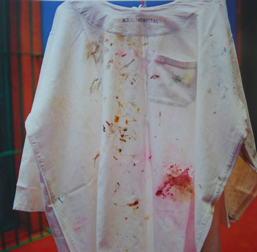 Photograph of Frida Kahlo's bloodied night-gown, by Graciela Iturbide Photo via: ROSEGALLERY