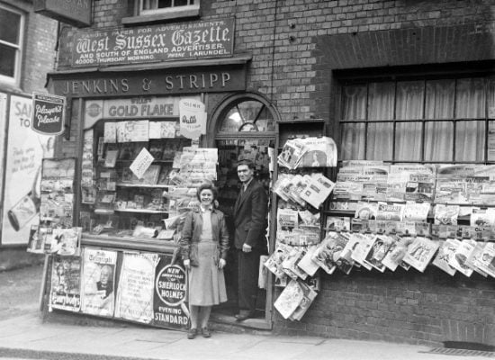 Newsagents in Station Street (1953)Photo courtesy of Brighton Photo Biennial
