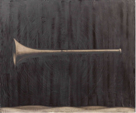 Joe Andoe, Untitled (horn) (1989) Oil on linen 40 x 48 in. Photo: courtesy of the artist and Lococo Fine Art Publisher.