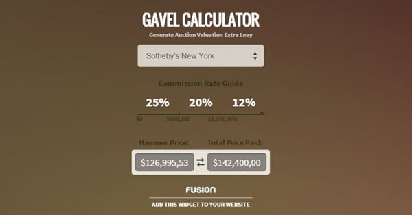 Screenshot of the GAVEL calculator