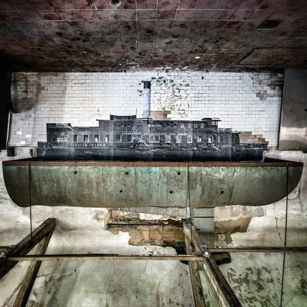 JR, "Unframed—Ellis Island" (2014).<br />Photo: JR, via Instagram.