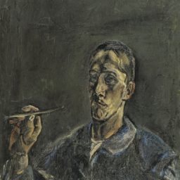 Oskar Kokoschka, "Self Portrait (with raised Brush)" (1913–14)