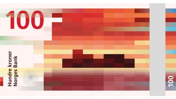 Norway's new 100 kr banknote Photo: Norges Bank via Dezeen