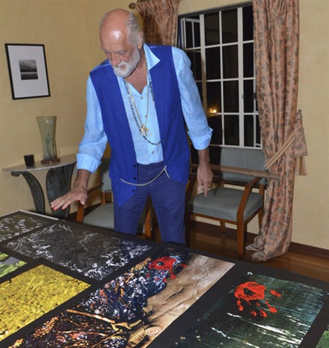 Mick Fleetwood of Fleetwood Mac with his artwork. Photo: courtesy the Canadian Press.
