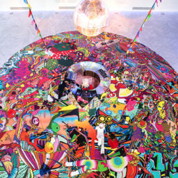 assume vivid astro focus's roller disco installation at Faena Art Center. Photo: Jorge Miño.