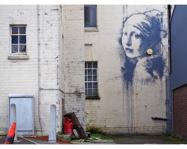 Banksy Girl with a Pierced Eardrum (2014)  Photo: Banksy