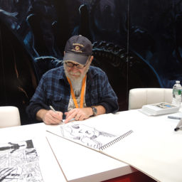 Thor comic artist Walt Simonson creates an original artwork for a fan at New York Comic Con. Photo: Sarah Cascone.