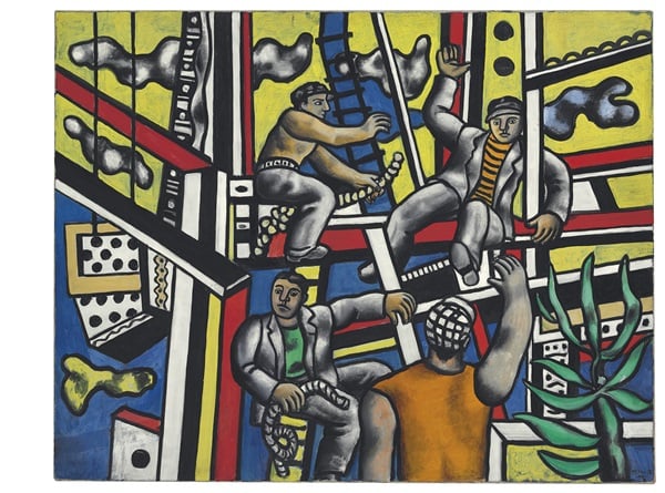 Fernand Léger's  Les constructeurs avec arbre  (1949–50), is estimated to sell for between $16 and $22 million. Photo: Courtesy Christie's Images Ltd.