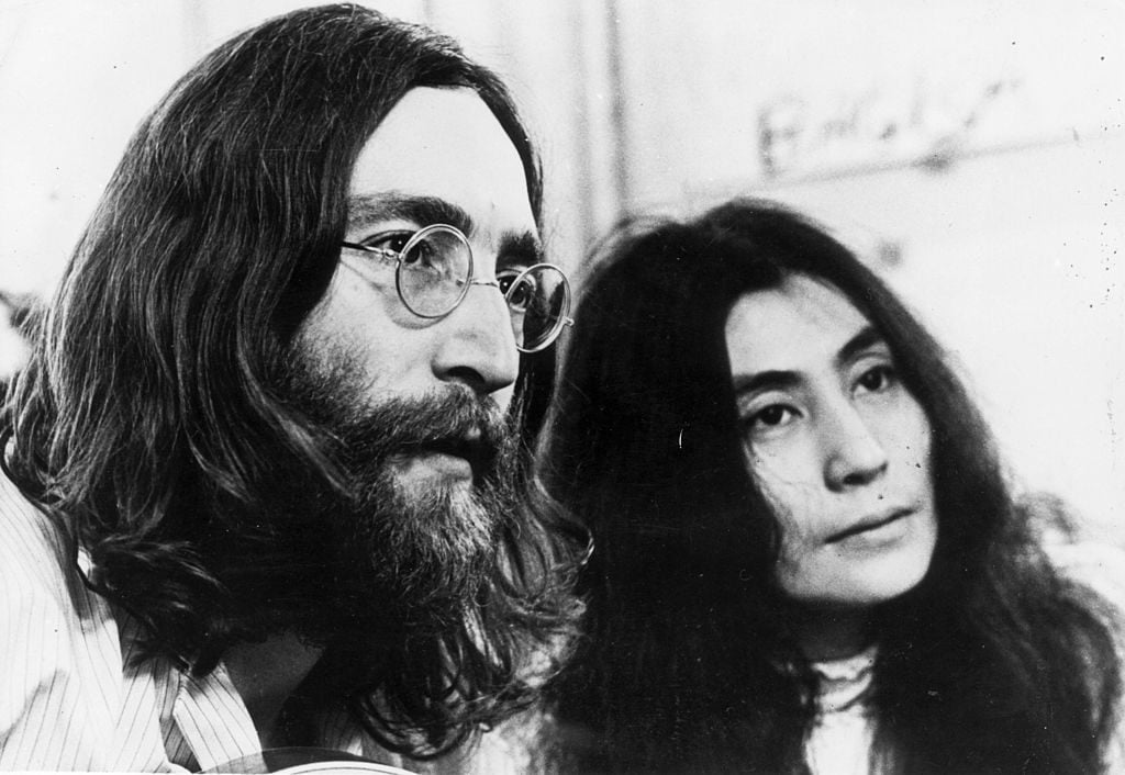 John Lennon and wife Yoko Ono in 1969. Photo by Keystone Features/Getty Images.