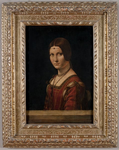 Leonardo Da Vinci's Portrait of an Unknown Woman (La Belle Forronnière) (c. 1495) Photo: © Musée du Louvre, dist. RMN / Angèle Dequier
