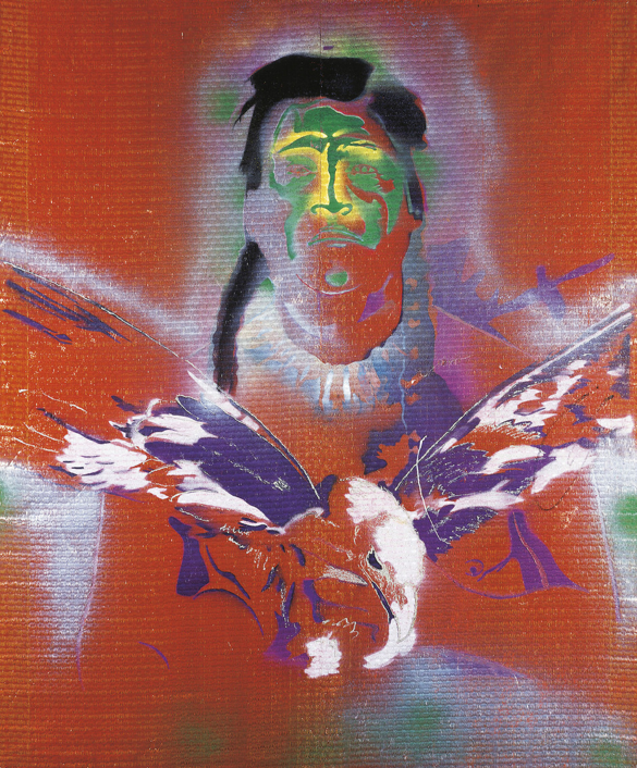 Sigmar Polke, Indianer mit Adler (Indian with Eagle) (1975). estimate £1.5–2 million ($2,410,500 - $3,214,000)Image: Christie's Images Ltd. 2014.