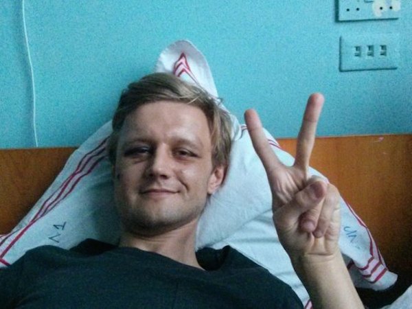 A photo of a recovering Vasyl Cherepanyn Photo via: VCRC website