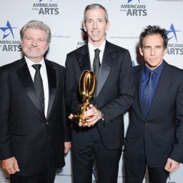 Americans for the Arts president and CEO Bob Lynch, P.S. Arts chairperson Joshua Tanzer, and Ben Stiller at the Americans for the Arts 2014 National Arts Awards Benefit. Photo: Joe Schildhorn, courtesy BFA.