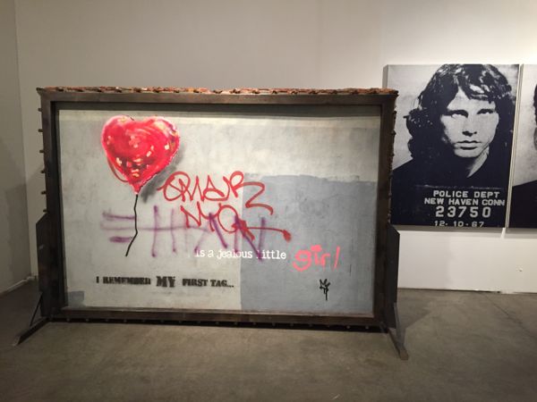 Banksy's Heart Balloon(2013) at Keszler Gallery