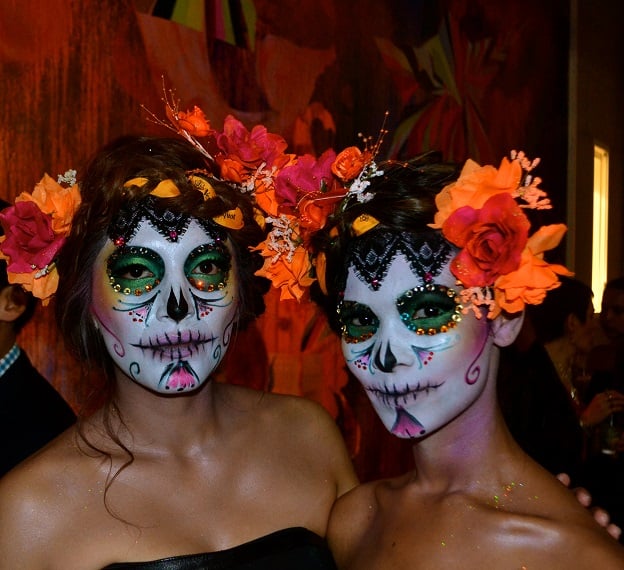 Models at last year's Museo del Barrio Dia de los Muertos extravaganza. Attend this year's party on November 1.