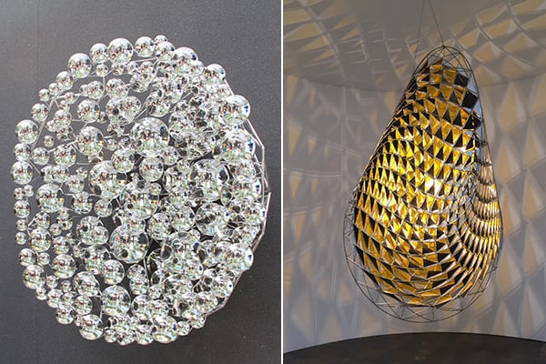 neugerriemschneider's booth featured a solo show of the work of Olafur Eliasson; exterior (left) and interior (right)Photo: © Alexander Forbes