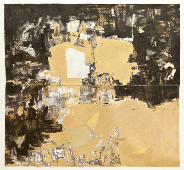 Caitlin Masley, Untitled (black and gold on white) (2008) Photo: Courtesy the artist and Lu Magnus.