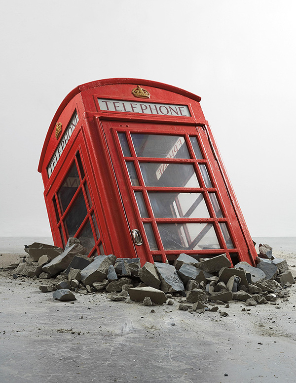 Banksy, <em>Submerged Phone Booth </em>(2006) Photo: Courtesy Phillips Ltd. 2014.