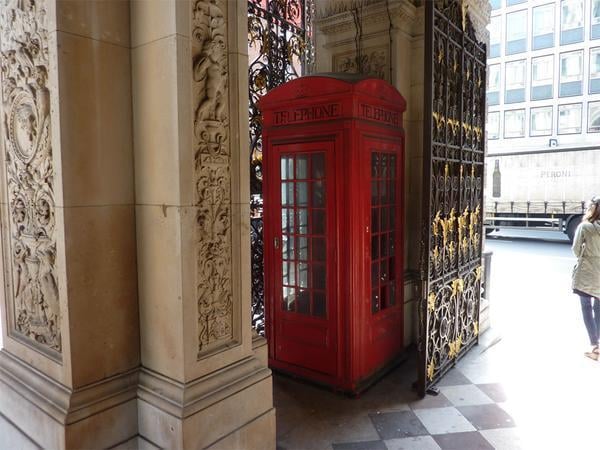 The telephone box in London's Piccadilly that is housing a program of sound works Photo via: Holly Pester
