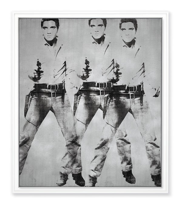 Andy Warhol, Triple Elvis [Ferus Type] (1963) sold for $81.9 million (estimate in the region of $70 million).Courtesy of Christie's.