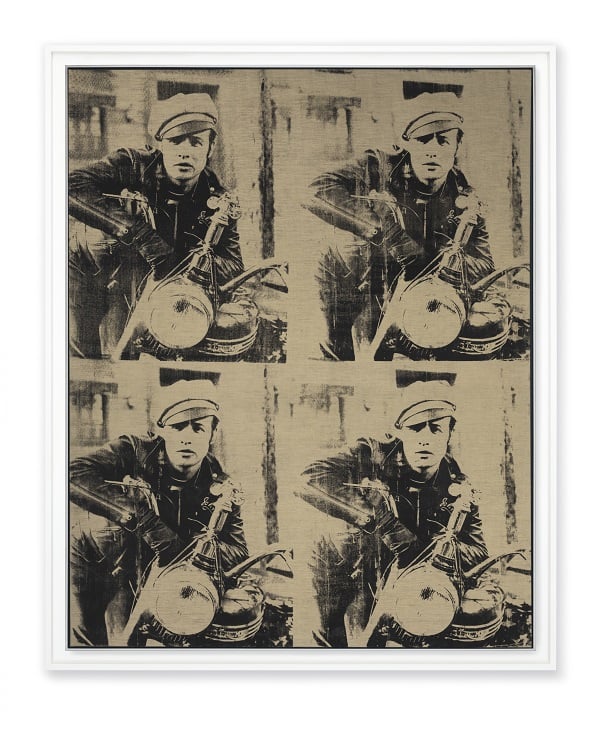 Andy Warhol, Four Marlons (1966) sold for $TK (estimate in the region of $70 million).Courtesy of Christie's. 