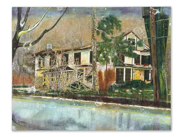 Peter Doig,Pine House (Rooms for Rent) (1994) sold for $TK (estimate in the region of $15 million).Courtesy of Christie's.