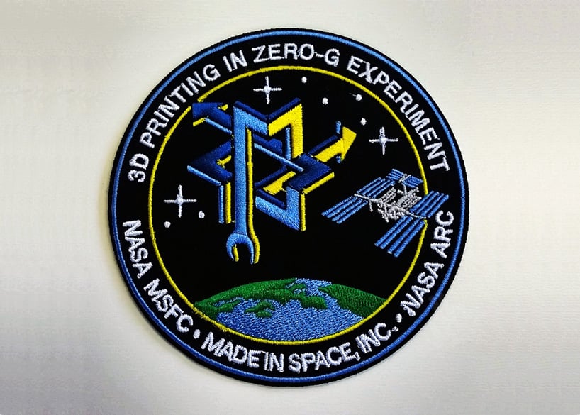 NASA's patch for its 3-D printing in space program. Photo: NASA.